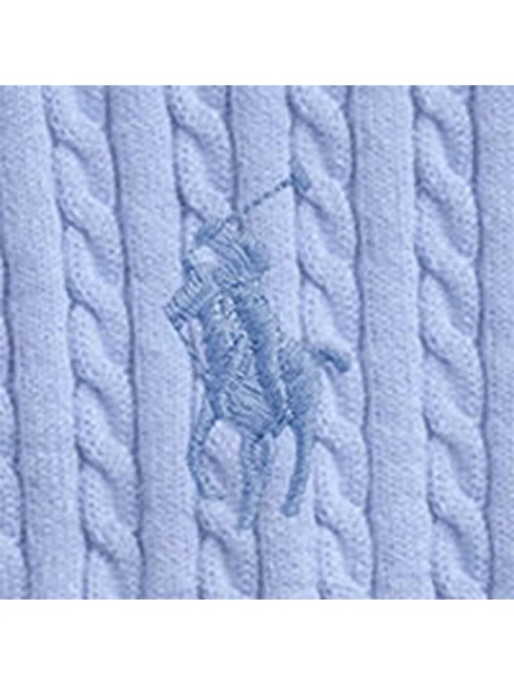 Ralph Lauren Childrenswear Girls 7-16 Mini-Cable Blue Cotton Cardigan NWT